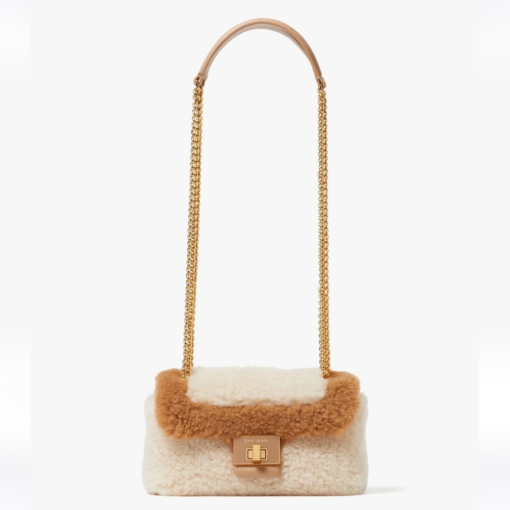 Kate Spade Evelyn Faux Shearling Medium Convertible Shoulder Bag